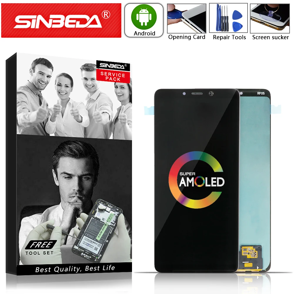 AMOLED 6," Sinbeda для SAMSUNG Galaxy A920 ЖК-дисплей сенсорный экран дигитайзер для SAMSUNG A9 ЖК A920FD A920 A920F дисплей