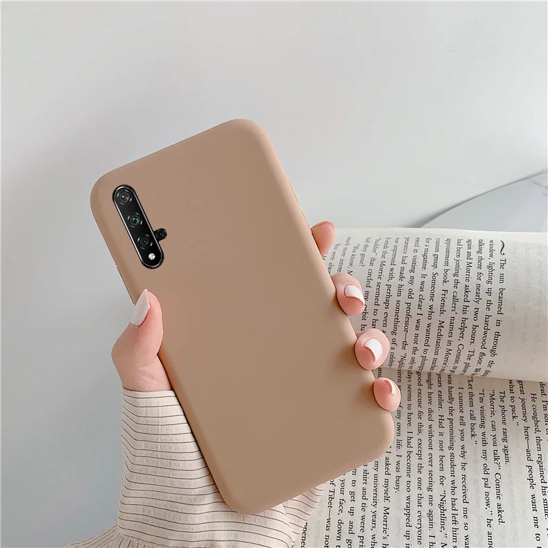8 Твердые Цвет силиконовый чехол для huawei Y7 Pro Y9 Prime Y6 Y5 P Smart Z P30 Lite P20 Pro Nova5 Honor 20 10i 20i 8A 8C 8X крышка - Цвет: 8