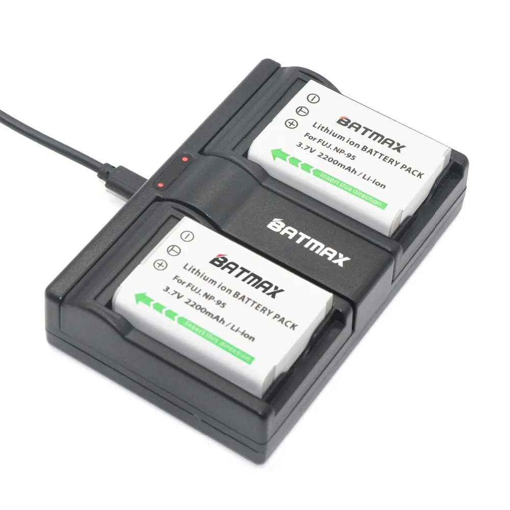 2 шт. аккумуляторы для Fujifilm FinePix F30 F31fd 2200 мАч|np 95|ricoh gxrnp95 battery |