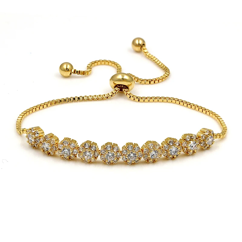 243 yellow gold Потрясающий крошечный куб циркония Кристалл CZ Pave Oval регулируемые Bolo браслеты для леди в родии серебро/розовое золото покрытие - Окраска металла: 243 yellow gold