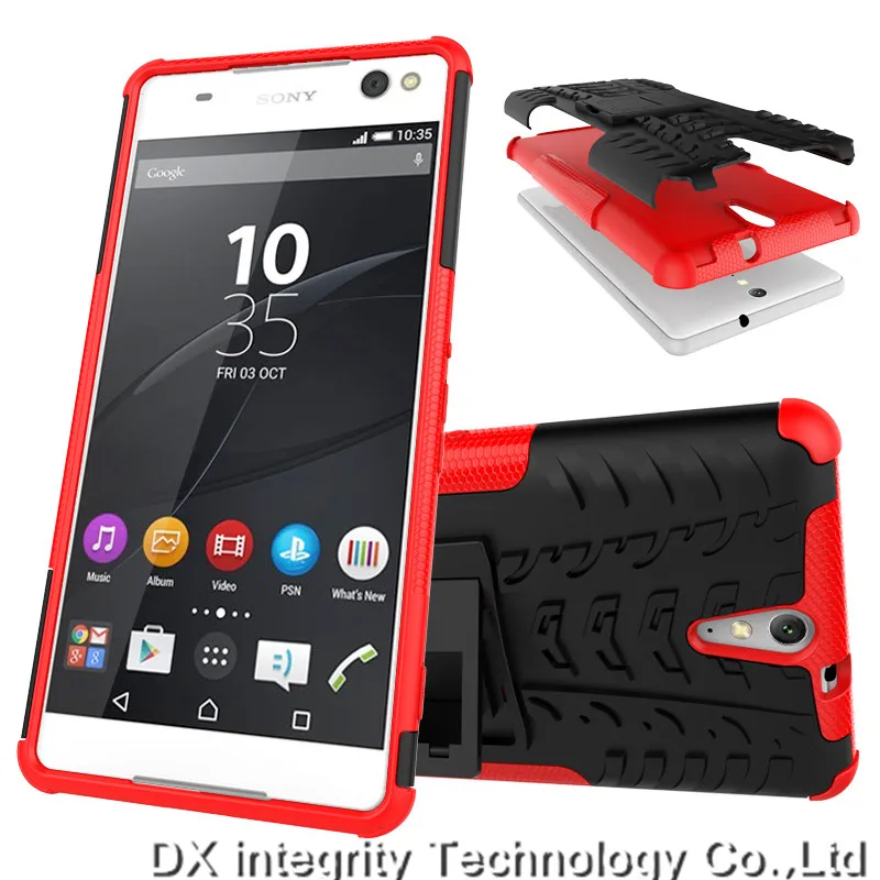 Original Case For Sony Xperia UltrA cover DualLayer Hard Plastic Shockproof Stand Cover SONY C5 Ultra Phone Coque case |
