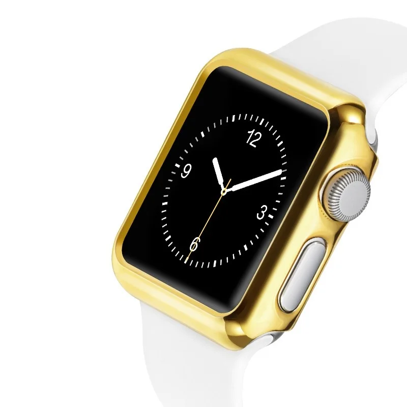 Ультратонкий позолоченный защитный чехол для Apple Watch iwatch 38 мм 42 Серия 1 2