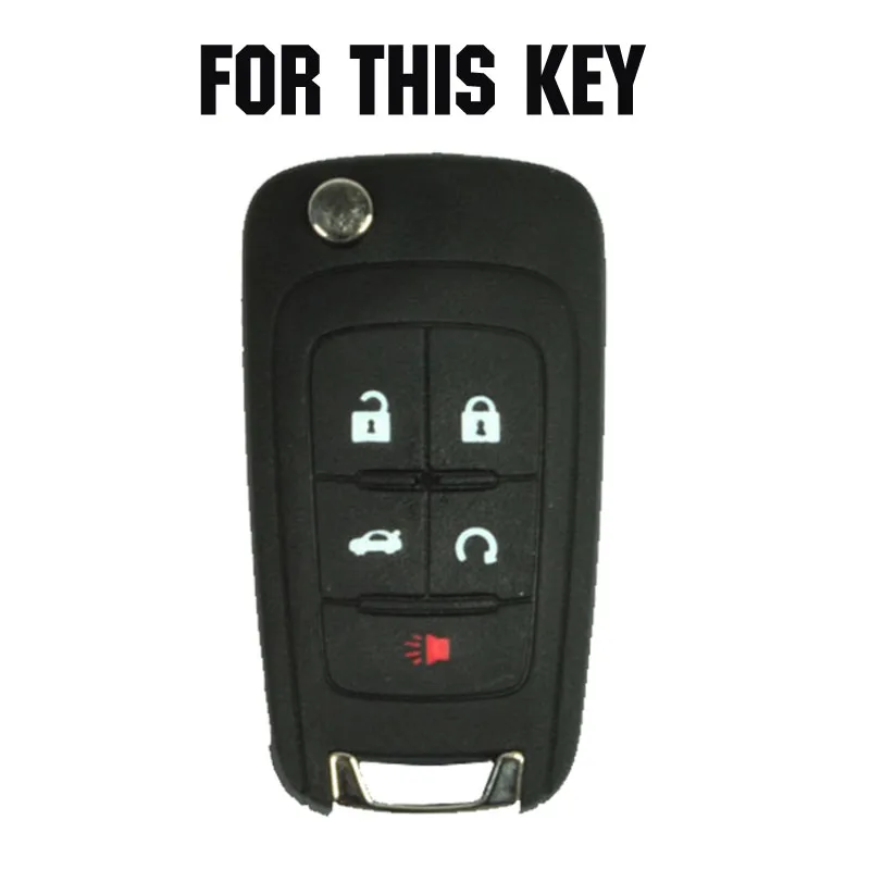 5 кнопочный силиконовый чехол для Chevrolet Cruze Camaro Equinox Impala Malibu Sonic|key case for car|car key coverfob