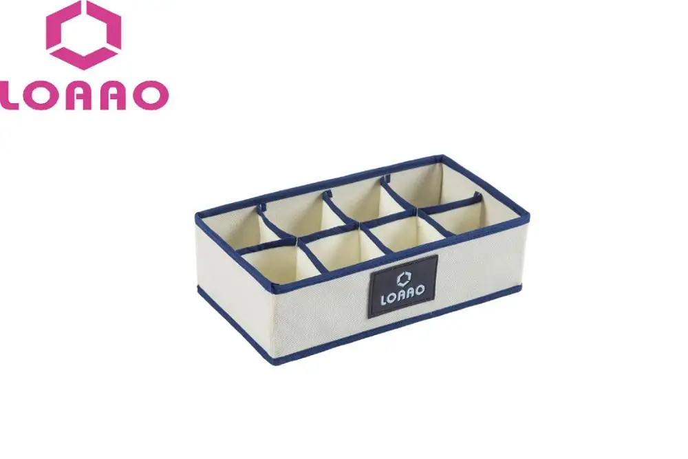 Socks 8 beige LOAAO новая горячая Коробка для хранения Ящики Домашний Органайзер коробки Складные носки галстуки нижнее белье коробка Мода хранения Органайзер сумки - Цвет: Socks 8 beige