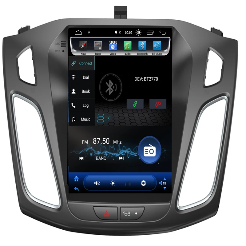Тесла стиль Android 8 большой экран автомобиля нет dvd-плеер gps навигация для Ford Focus 2012- Авто navi Стерео головное устройство мультимедиа