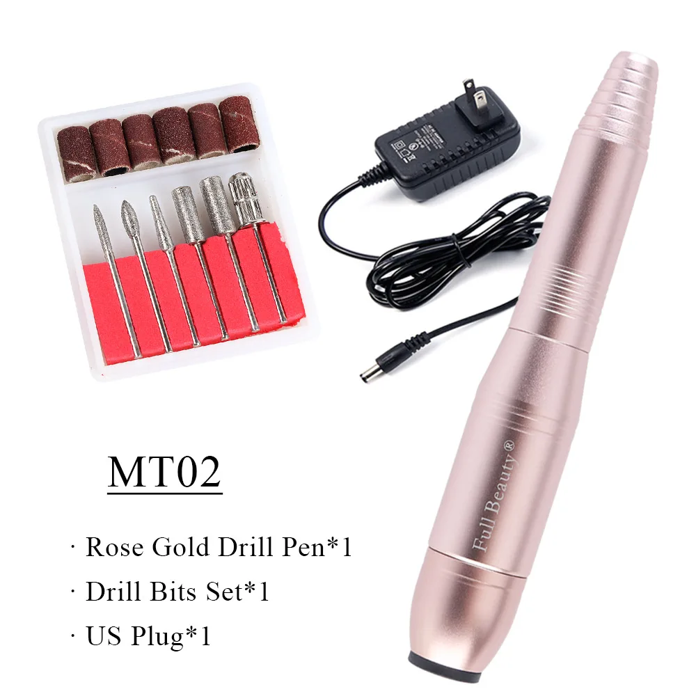 US-MT02-OR Drill Box 20000 ОБ/мин Электрическая дрель для ногтей, Машинка для удаления гель-лака, маникюрные сверла, набор для чистки кутикулы, инструменты для дизайна ногтей, LAMT01-03 - Цвет: US-MT02-OR Drill Box