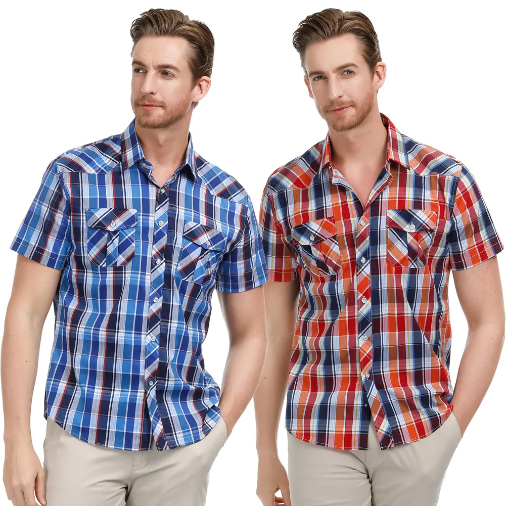 Мужская рубашка PJ с коротким рукавом и квадратным воротником | одежда