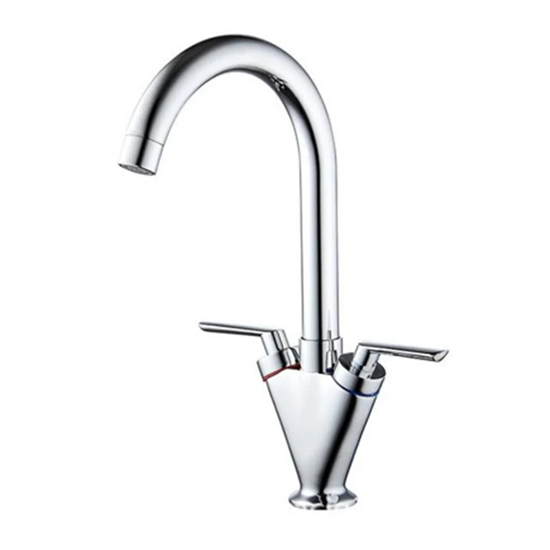 

DONYUMMYJO Brass Quality Guarantee! double handle kitchen sink tap,kitchen mixer,round swivel Kitchen Faucets,torneira