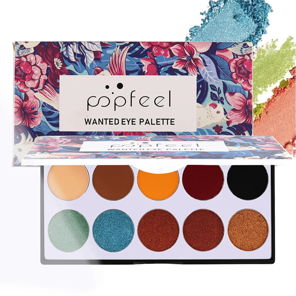 Popfeel Waterproof Matte Eyeshadow Palette Eye Makeup Glitter Shadow Long-lasting Make Up Cosmetic Nude Color |