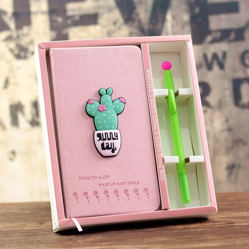 

Cactus Notebook with Cactus Pen Blank Pink Notebook for Girls