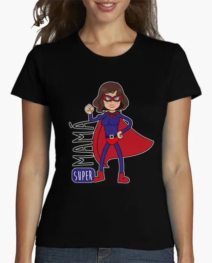 2017 Весна Лучшие футболки женские Супер мама С Коротким рукавом Письмо