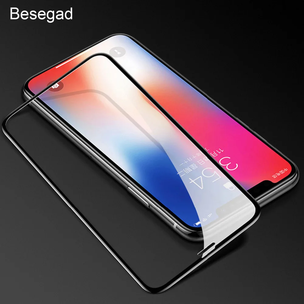 Besegad 6D ультратонкая Защитная пленка для экрана с закругленными краями 9H из