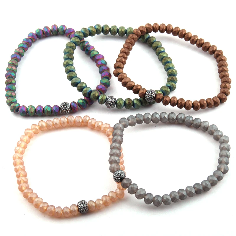 

Free Shipping Energy Bracelets Made Beautiful Frosted Glass Bracelet 6mm 10pc/lot