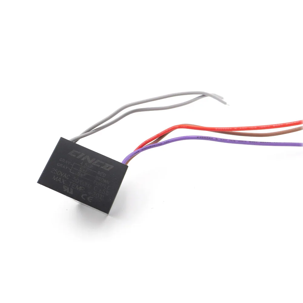 CBB61 4 5 мкФ + 6 250 V проводов конденсатор моторного двигателя Электрический