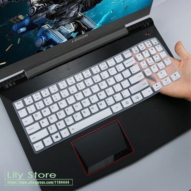 white Силиконовая клавиатура защитная оболочка покрытие для lenovo Легион Y720 Y540 Y530 Y520 R720 Y7000 15,6 ''/Y730 Y740 17,3'' - Цвет: white