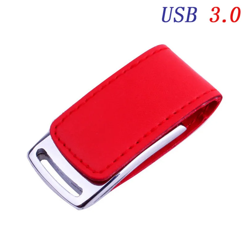 JASTER USB 3,0 Модный креативный 4-цветный кожаный USB+ коробка реальная емкость 4 ГБ 8 ГБ 16 ГБ 32 ГБ 64 ГБ USB флеш-накопитель - Цвет: Red