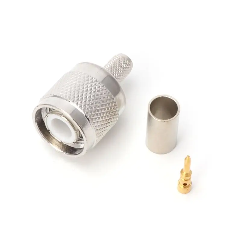 New TNC Male Plug RF Coax Connector Crimp Nickelplated For Cable RG58 RG142 RG400 LMR195 | Обустройство дома