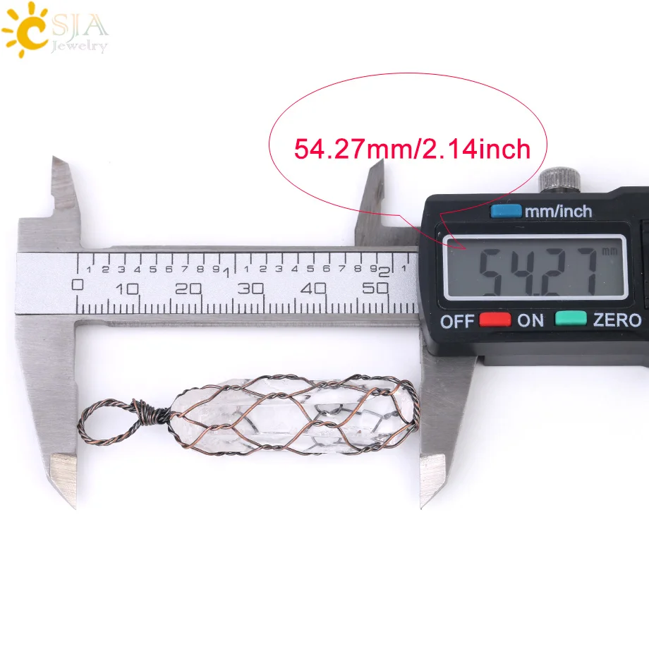 CSJA подвеска колонна с натуральным кристаллом золотого и серебряного цвета