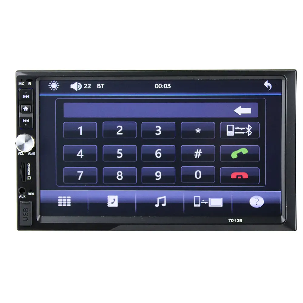 2 DIN аудио стерео 7 дюймов Bluetooth TFT сенсорный Экран Авто Аудио Авторадио 12 В