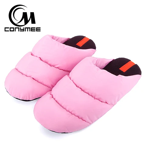 ZJ-YR Pink CONYMEE/Коллекция года; зимние тапочки для мужчин и женщин; теплая Домашняя обувь с хлопковой подкладкой; Pantufa; тапочки унисекс с хлопковой подкладкой; женская обувь на плоской подошве - Цвет: ZJ-YR Pink