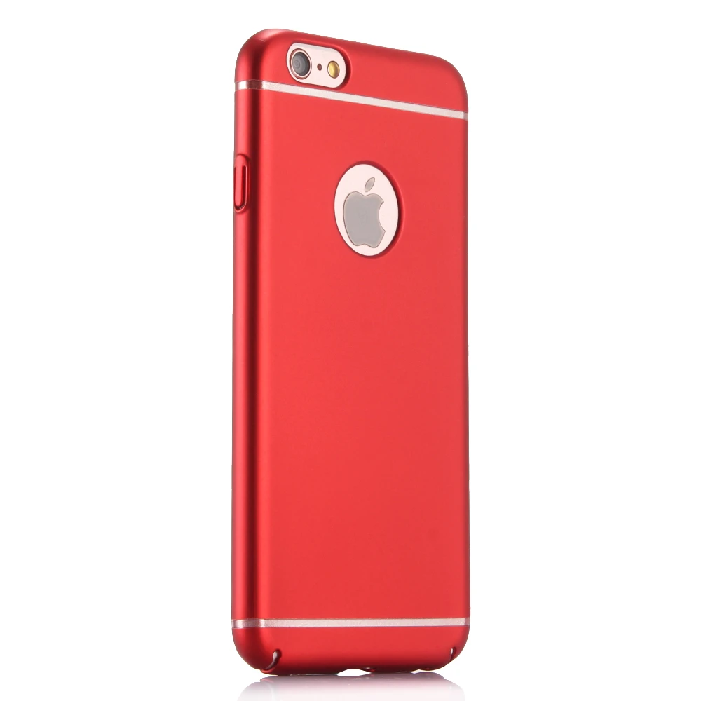 For Iphone 66s Plus Case Fashion Plating Solid Color Art Silver Edge Phone Colorful Frosted Hard Scrub Back Cover Capa |