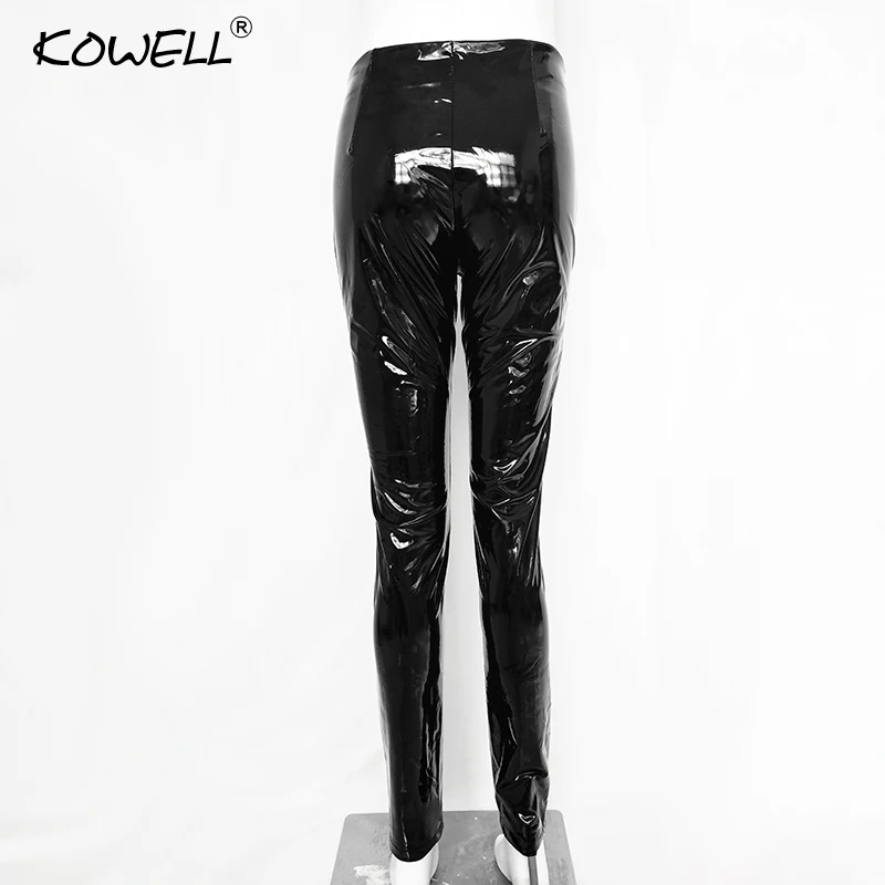 Лидер продаж женские Сексуальные облегающие брюки карандаш из искусственной