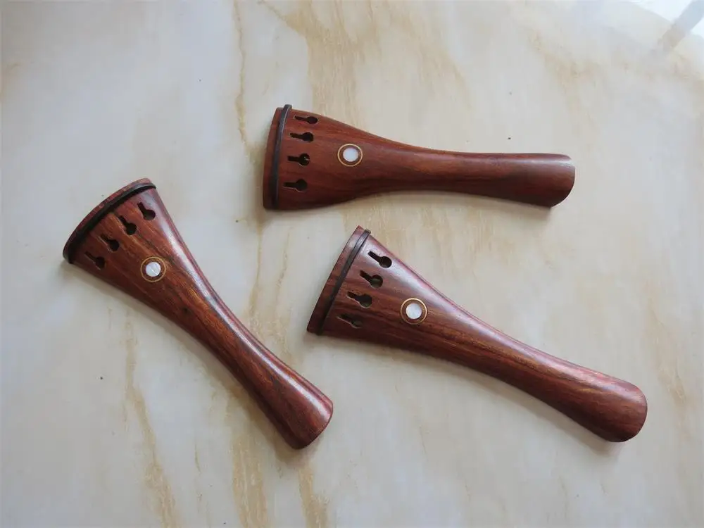 

3pcs rosewood violin tailpieces 4/4 with ebony inlay
