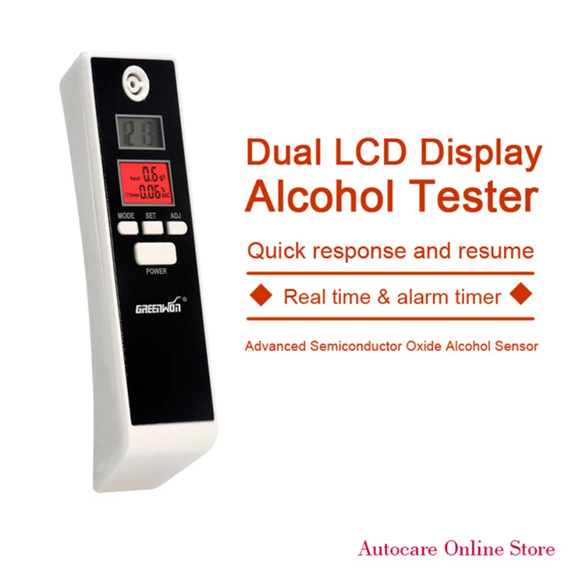 Высокочувствительный цифровой алкотестер с двойным жк-экраном поддержка