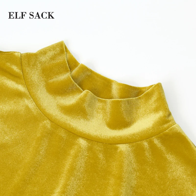 Женский офисный костюм ELFSACK стильный повседневный до колена с высоким воротом и