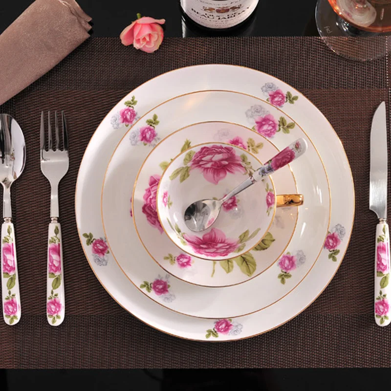 2016 Новая столовая посуда костяной фарфор керамическая и тарелки кофейные чашки