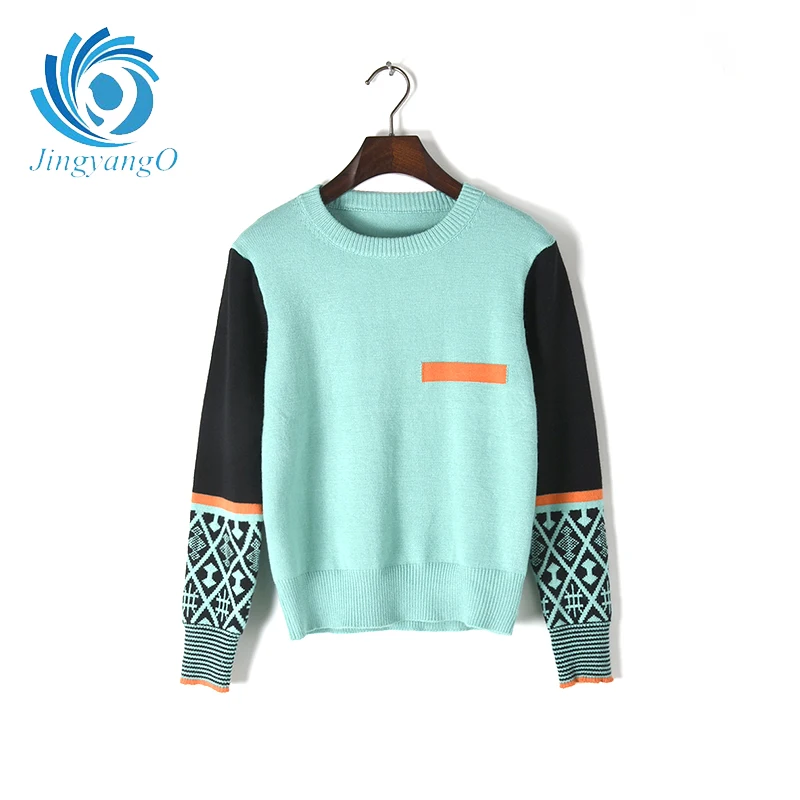 JingyangO Factory direct sales Women Pullovers 2018 Autumn Winter Fashion O-Neck Candy Sweater Pull Femme Mujer | Женская одежда