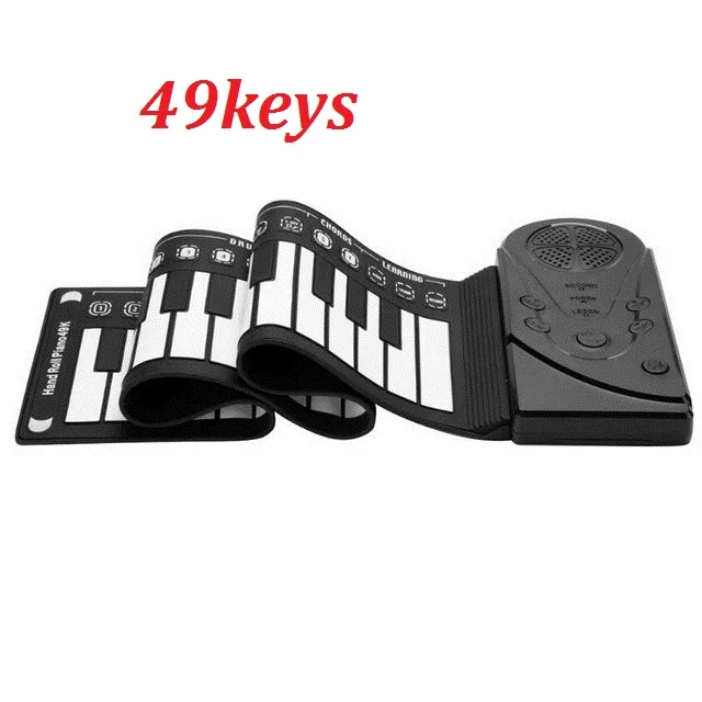 49 key-A Multi Портативный 49/88 клавиш рулонное пианино гибкий силиконовый складной электронная клавиатура для детей Студент музыкальный инструмент - Color: 49 key-A
