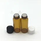 5 шт. 5 мл мини Янтарная стеклянная бутылка эфирного масла с отверстием редуктор сиамская вилка пробки флаконы