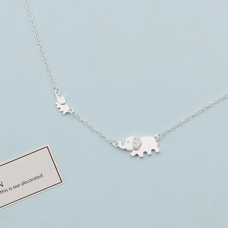 

XIYANIKE Silver Color Cute Elephant Design Fashion Charming Chain For Women Necklace Choker necklaces & pendants VNS8366