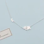 Модная Очаровательная цепочка XIYANIKE в виде милого слона серебряного цвета для женщин, ожерелье-чокер, ожерелья и подвески VNS8366