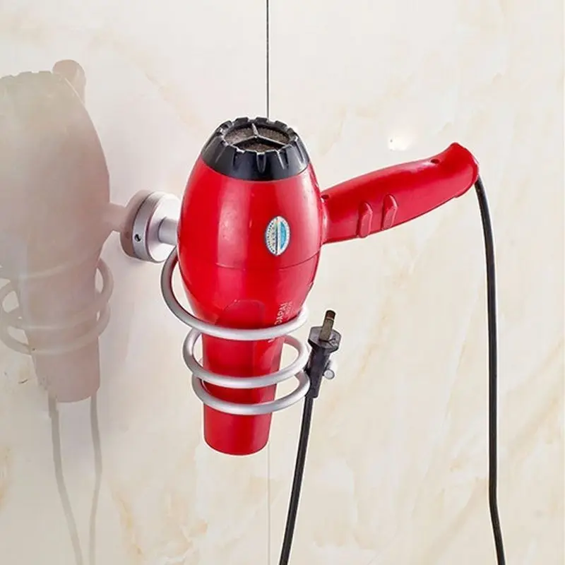 Multi Color Bathroom Organizer Hair Dryer Rack Aluminum Home Wall Mounted Holder Shelf Storage Stand Hooks Drop Shipping 2019 |
