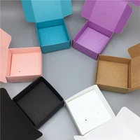 50pcslot jewelry packaging box for bracelet earring necklace display packaging boxes with inner cards colorful cardboard cases