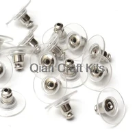 300pcs plastic silver or gold earring stoppers comfort clutch earring backs earnuts ear nuts