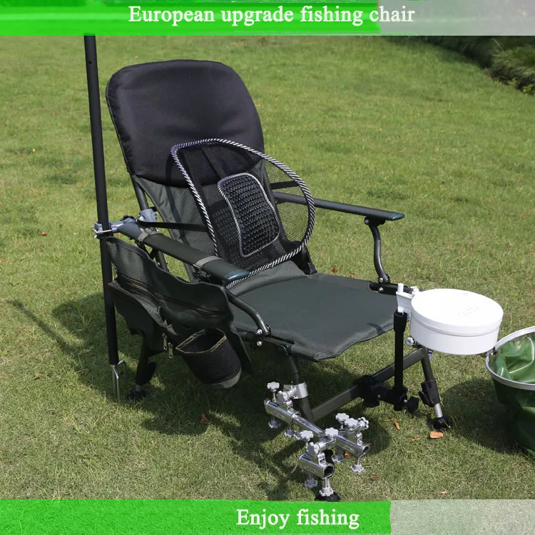Портативный Рамка из алюминиевого сплава Европейское рыболовное кресло стул кресло для рыбалки Выдержать вес 170 кг Регулируемый на 180 градусов подарочная приманка Вес нетто стула 5,3 кг