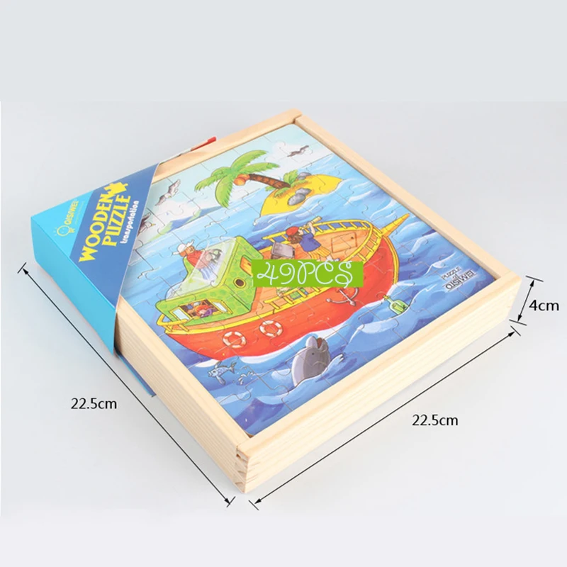 Детская деревянная головоломка положительных и отрицательных двух с