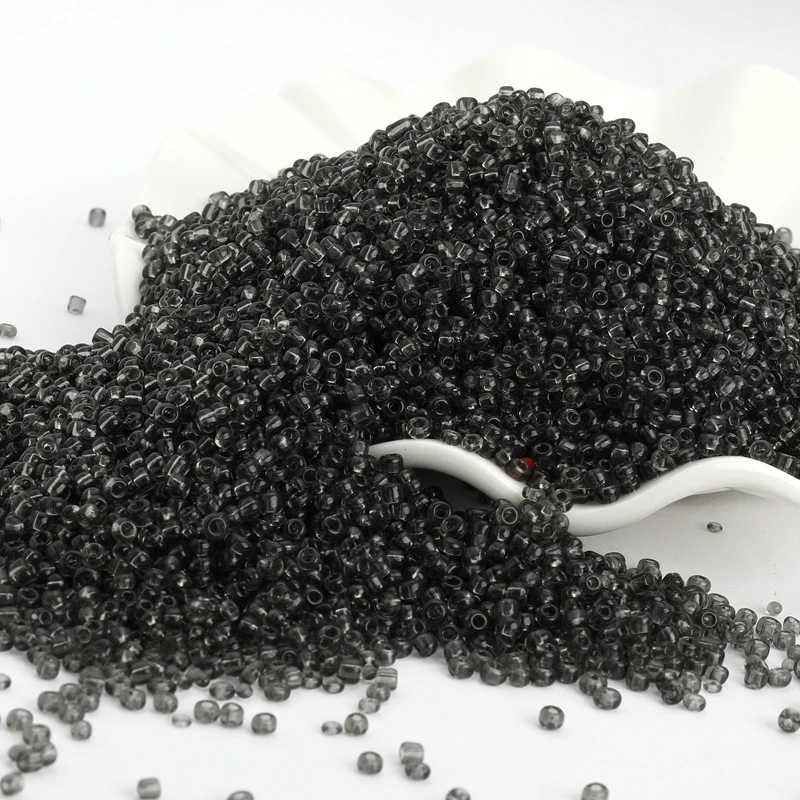 Прозрачные цветные стеклянные бусины круглые с отверстием для изготовления