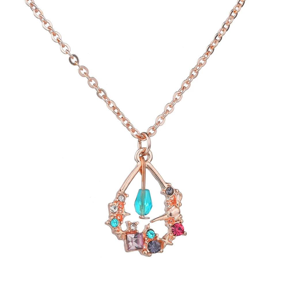 Женское ожерелье с цветными бусинами ZA массивное каменной цепочкой трендовая