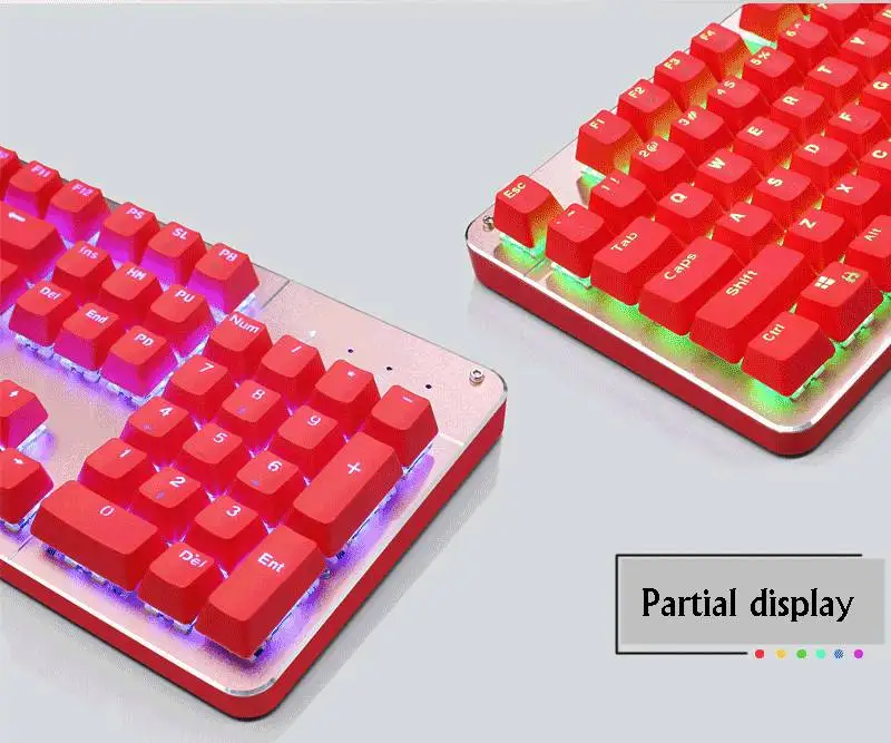 Kananic 87 ключ/104 ключ эргономичная RGB подсветка USB Проводная Механическая клавиатура с игровым чипом Дизайн Оси горячей замены