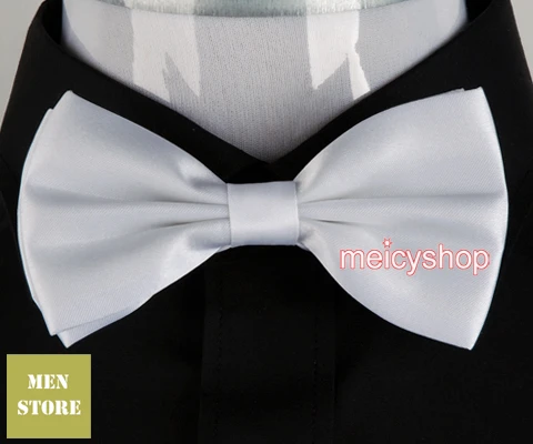 Solid Plain Black Color Men Bow tie Pre-tied Tuxedo Necktie Woven Groom Wedding Mariage Party BowTie Neckwear Sell Off | Аксессуары для