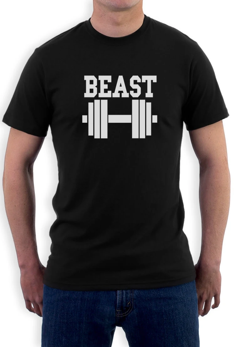 Футболка для тренировок с надписью Beast Гантели | Мужская одежда