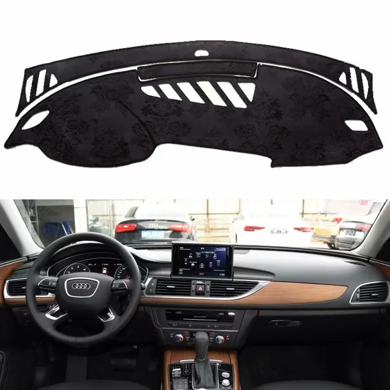 

Фланелевый коврик для приборной панели для Audi A6 C7 Avant 2012- 2018, оболочка для приборной панели, оболочка для защиты от солнца на заказ 2013 2014 2016