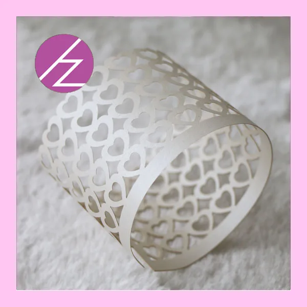 100 шт./лот украшения для свадебвечерние из Жемчужной бумаги с лазерной резкой