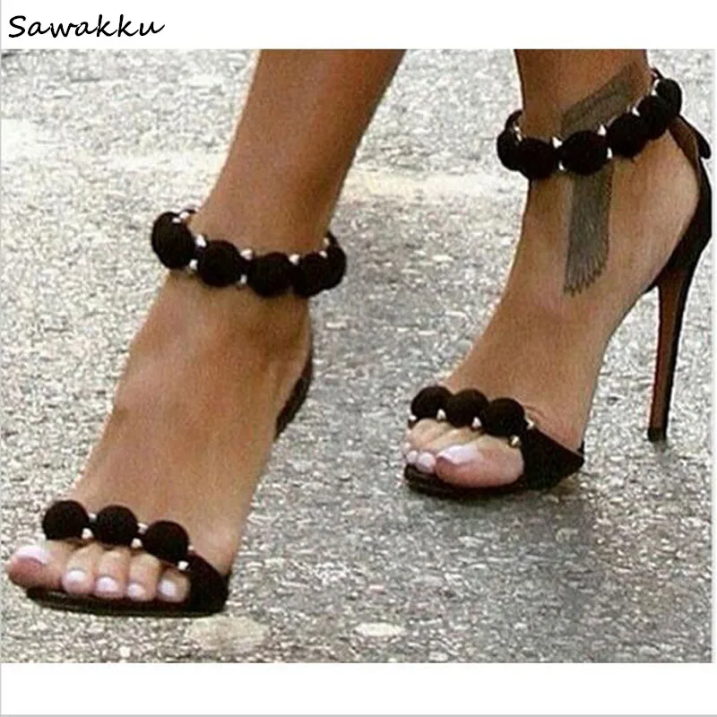 Женские стильные сандалии гладиаторы в стиле Кардашьян Бархатные туфли на