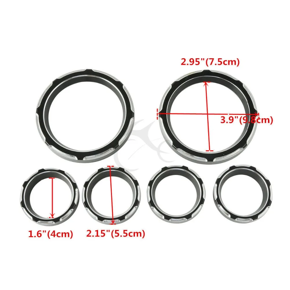 

Motorcycle Speedometer Gauge Burst Bezel Kit For Harley Electra Street Tri Glide FLHT 1996-2013
