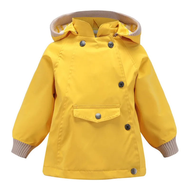 New Girls Rain And Windproof Warm Outerwear &amp Coats Children Collar Jackets Kids Spring Outside Casual Jacket | Детская одежда и